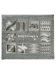 Squares Full Embroidery Tallit Bag - Silver | Tallit/Tallis | Judaica